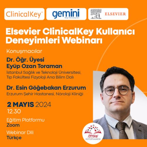 Elsevier ClinicalKey Kullanıcı Deneyimleri Webinarı